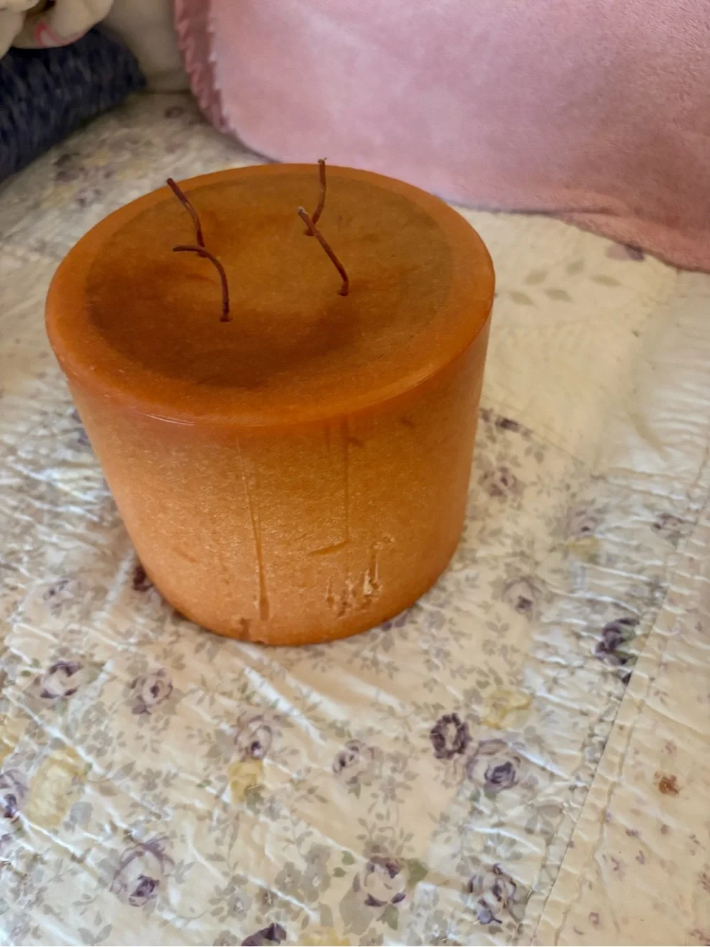 Rust Orange Four-Wick Pillar Candle - Home Accents